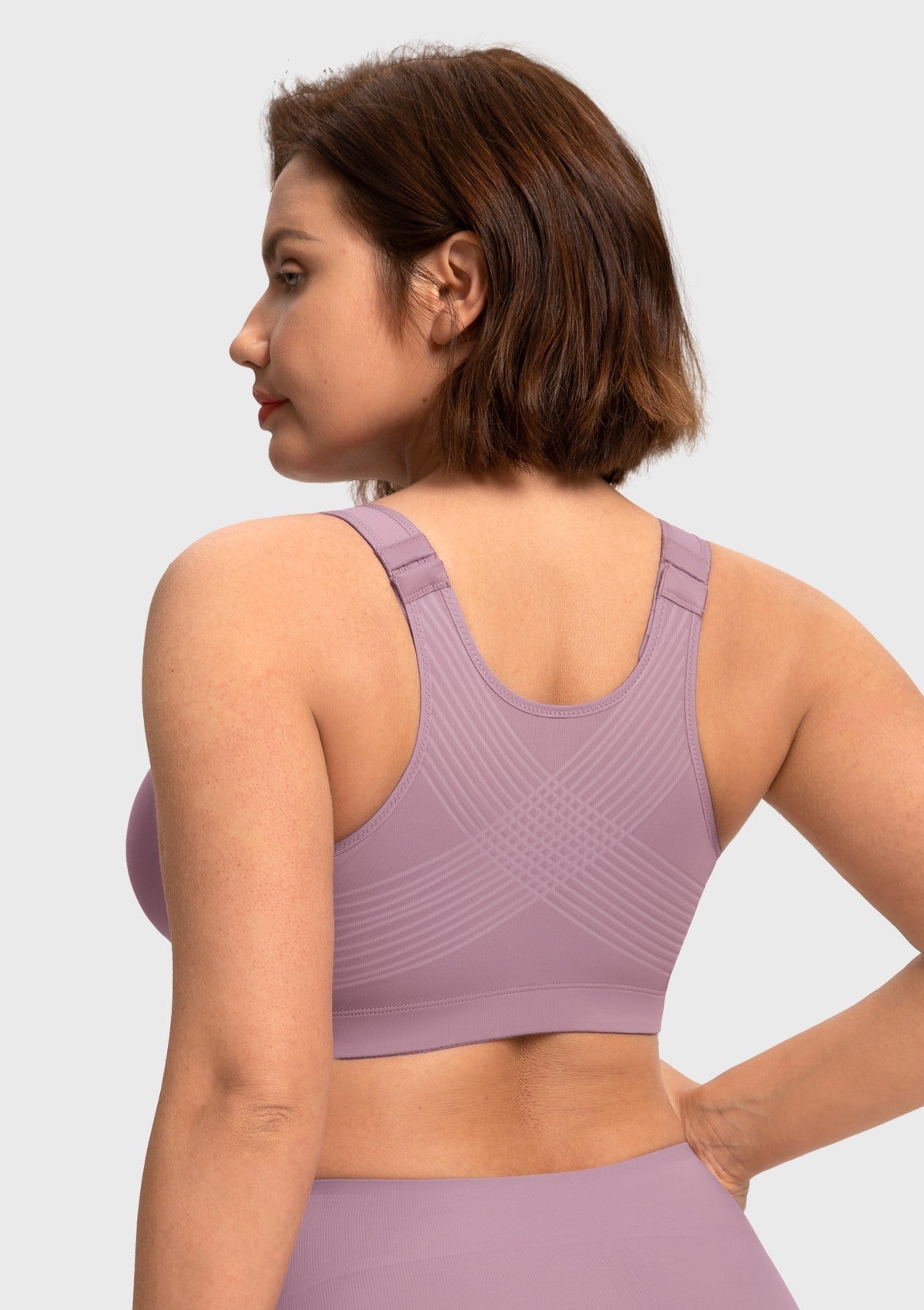 AlignFit Front Closure Posture Corrector Wireless Minimizer Full Coverage Bra - HSIA