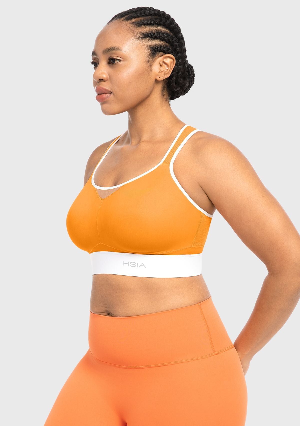HSIA FlexCore High Impact Racerback Sports Bra Adjustable Support Full Coverage Fit - HSIA