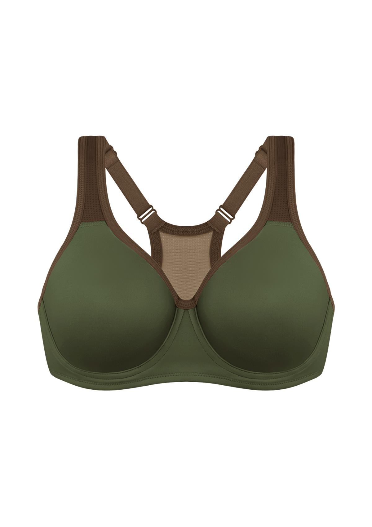 ComfyArc Unlined Outside Underwire Racerback Sports Bra - HSIA