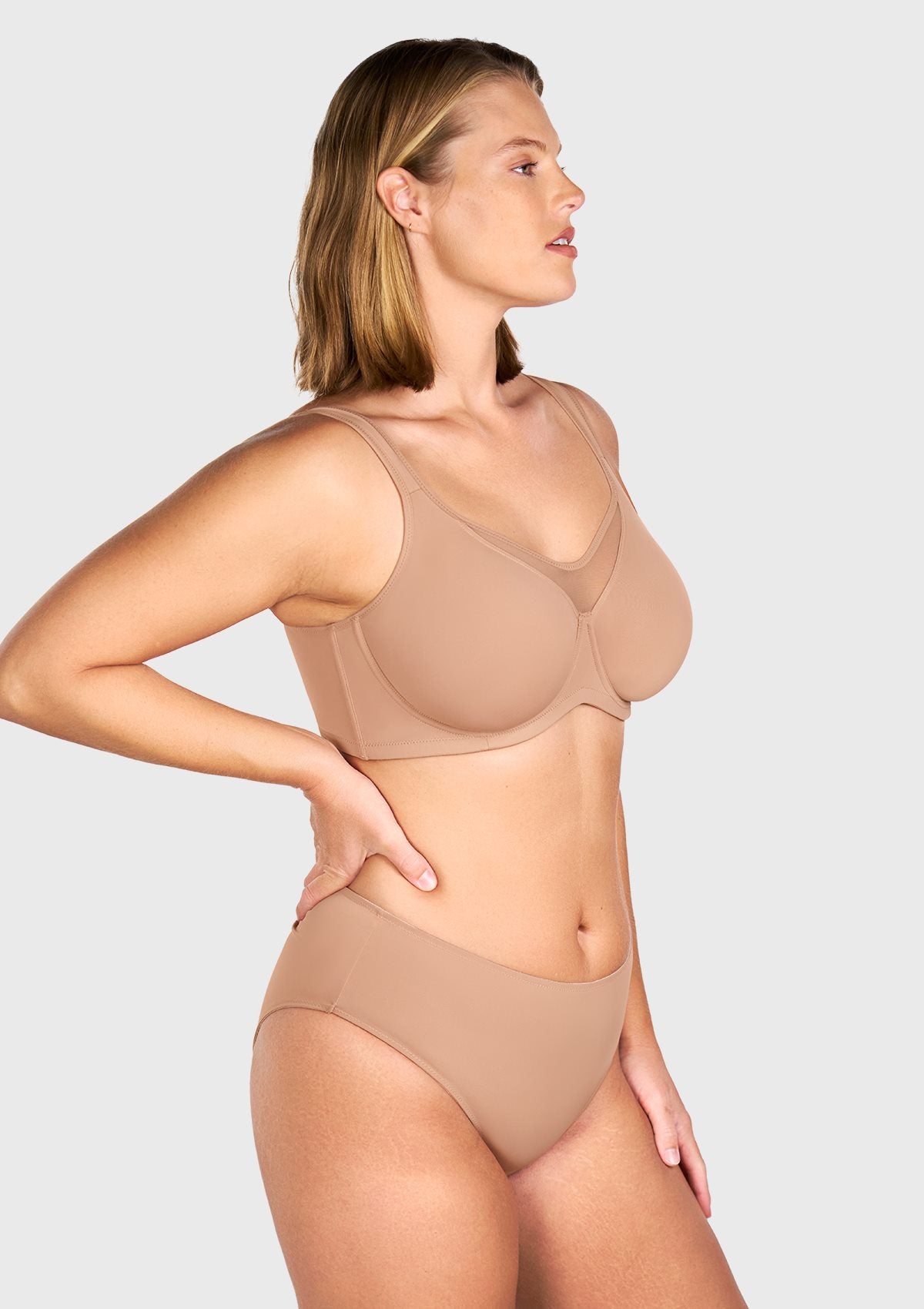 CoolComfort Smoothing Unlined Minimizer Underwire Bra - HSIA