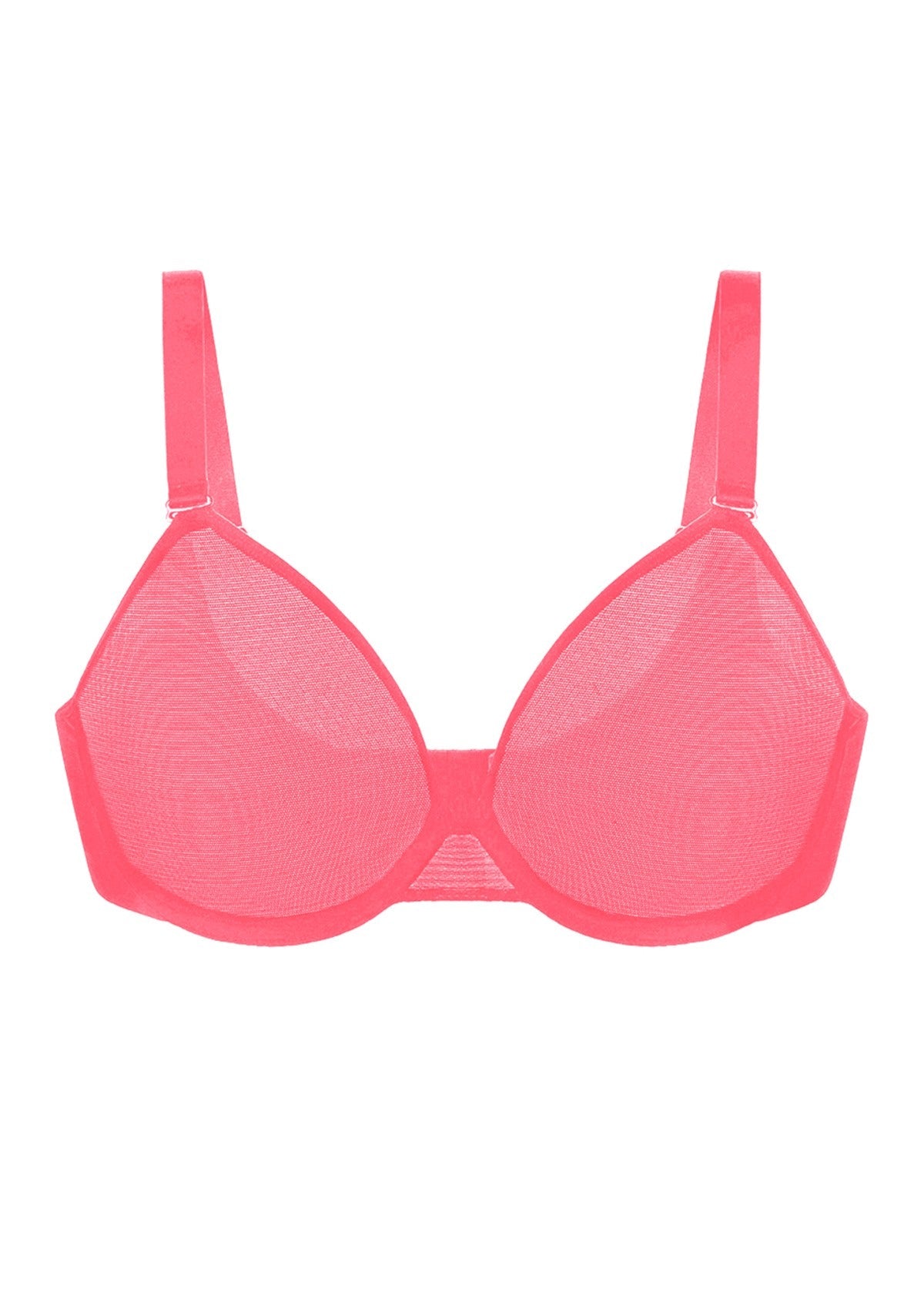 HSIA Square Neckline Half Cup Full-Bust Bra Double Layer Padded 3D Curved Cups Wide Pressure-Relief Straps Breathable Mesh Side Support Smooth Seamless ¨C HSIA