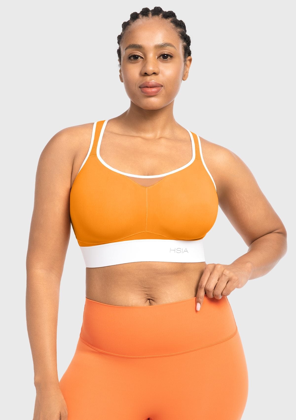 HSIA FlexCore High Impact Racerback Sports Bra Adjustable Support Full Coverage Fit - HSIA