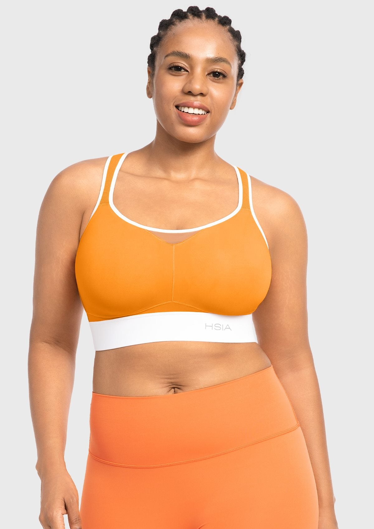 HSIA FlexCore High Impact Racerback Sports Bra Adjustable Support Full Coverage Fit - HSIA