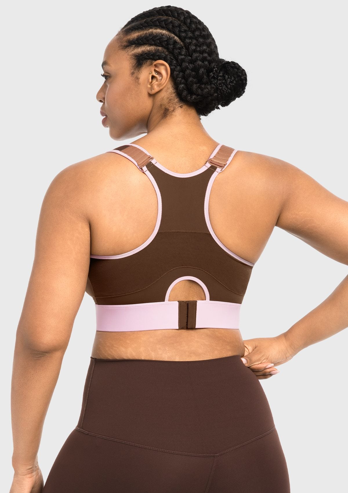 HSIA FlexCore High Impact Racerback Sports Bra Adjustable Support Full Coverage Fit - HSIA