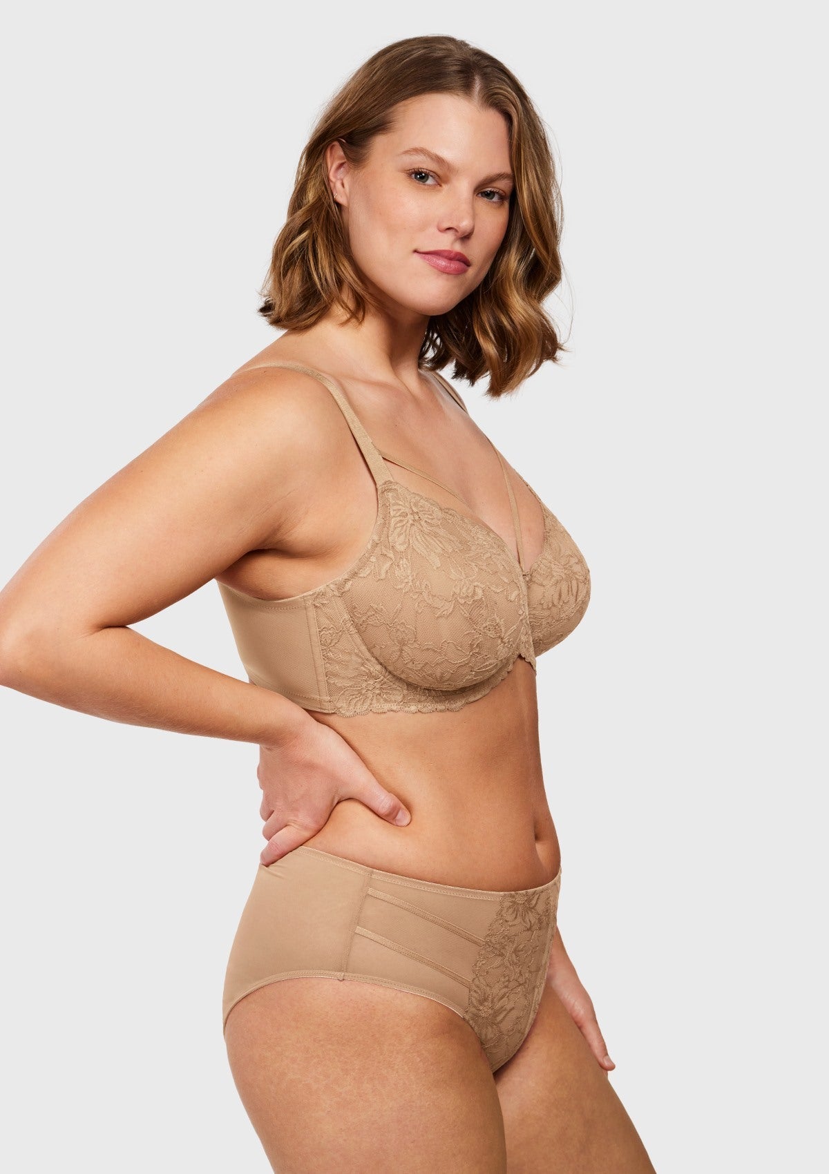 Pretty In Petals Unlined Strappy Lace Bra - HSIA