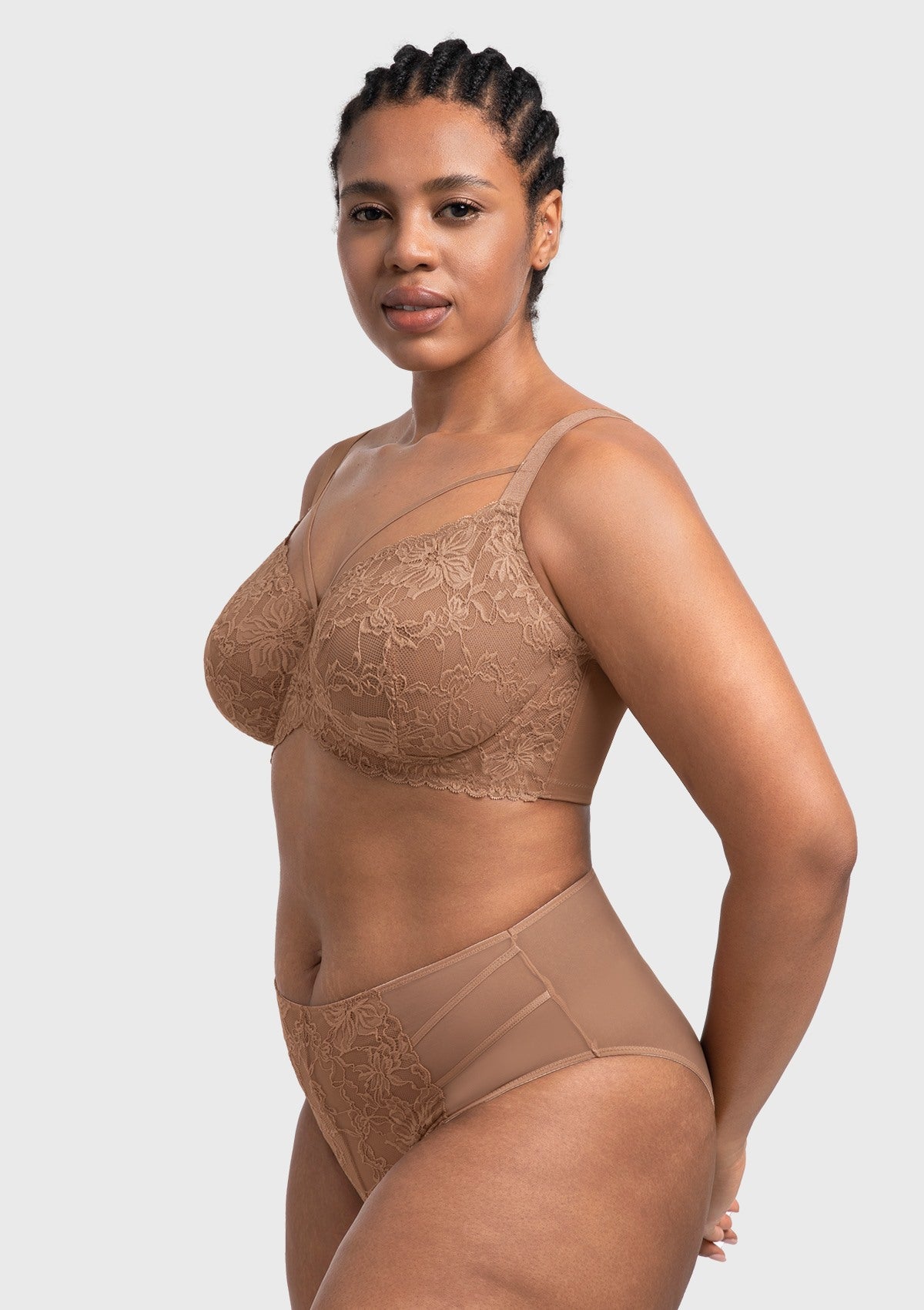 Pretty In Petals Unlined Strappy Lace Bra - HSIA