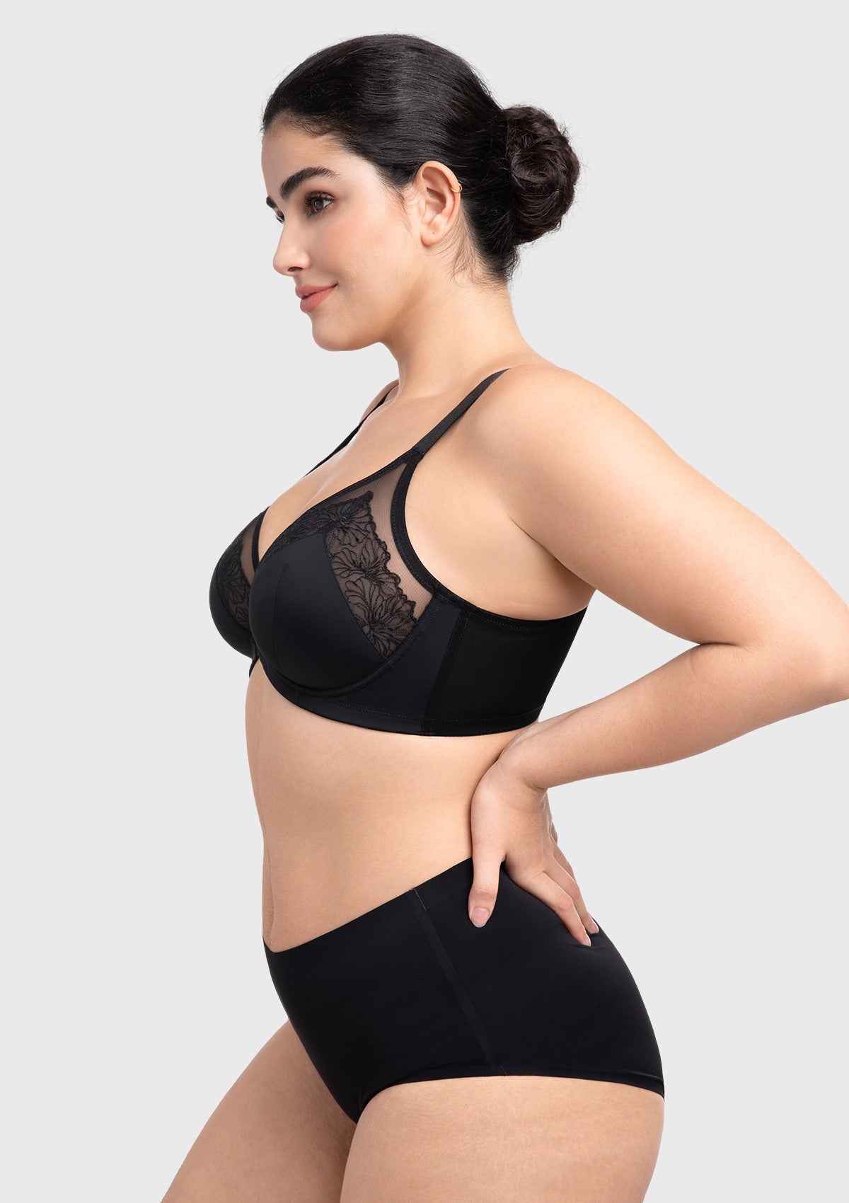 HSIA BloomStitch Floral Embroidery Underwire Bra 3/4 Cup Elegant Support Fit - HSIA