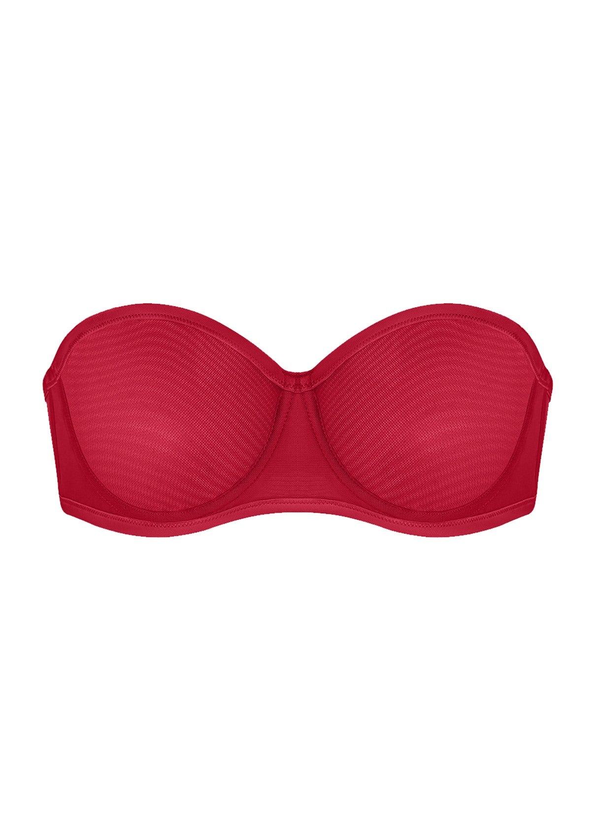 Bella Sheer Mesh Unlined Underwire Strapless Balconette Bra - HSIA