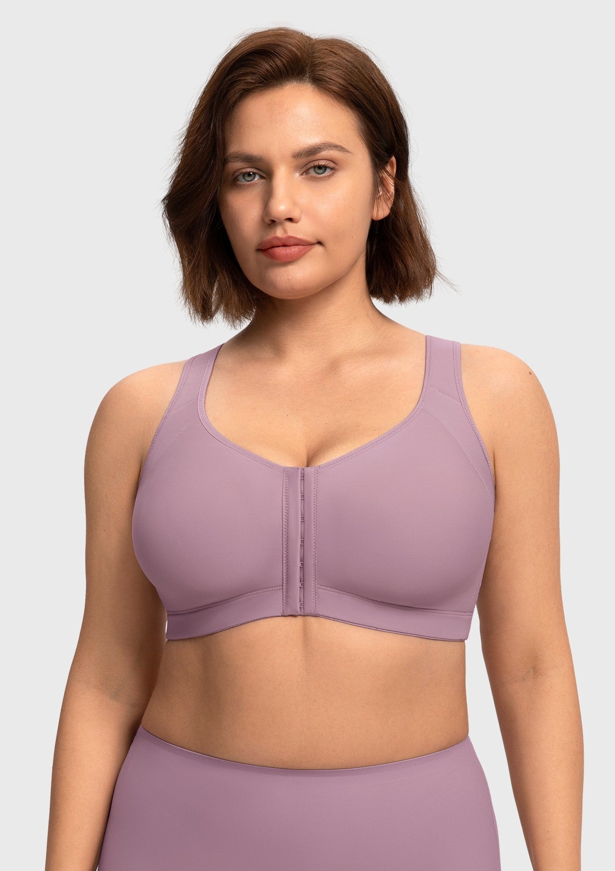 AlignFit Front Closure Posture Corrector Wireless Minimizer Full Coverage Bra - HSIA