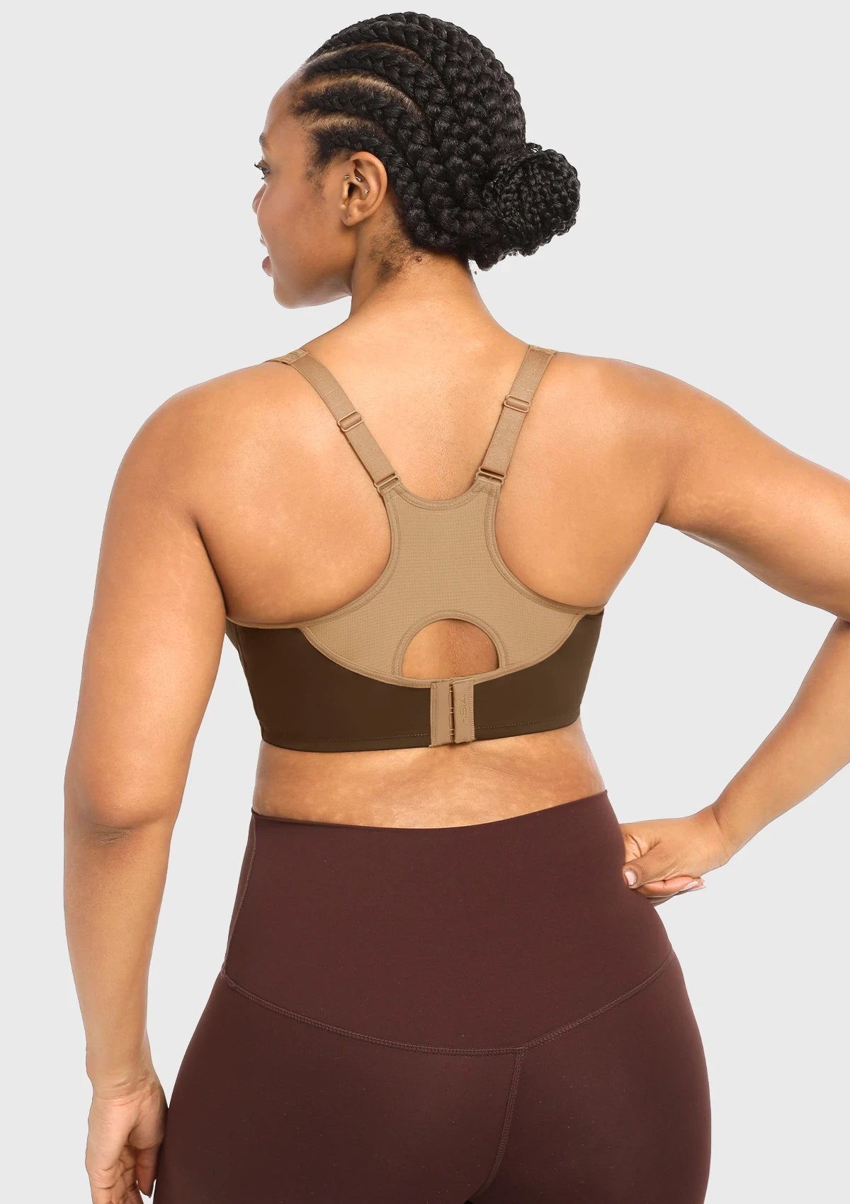 ComfyArc Unlined Outside Underwire Racerback Sports Bra - HSIA