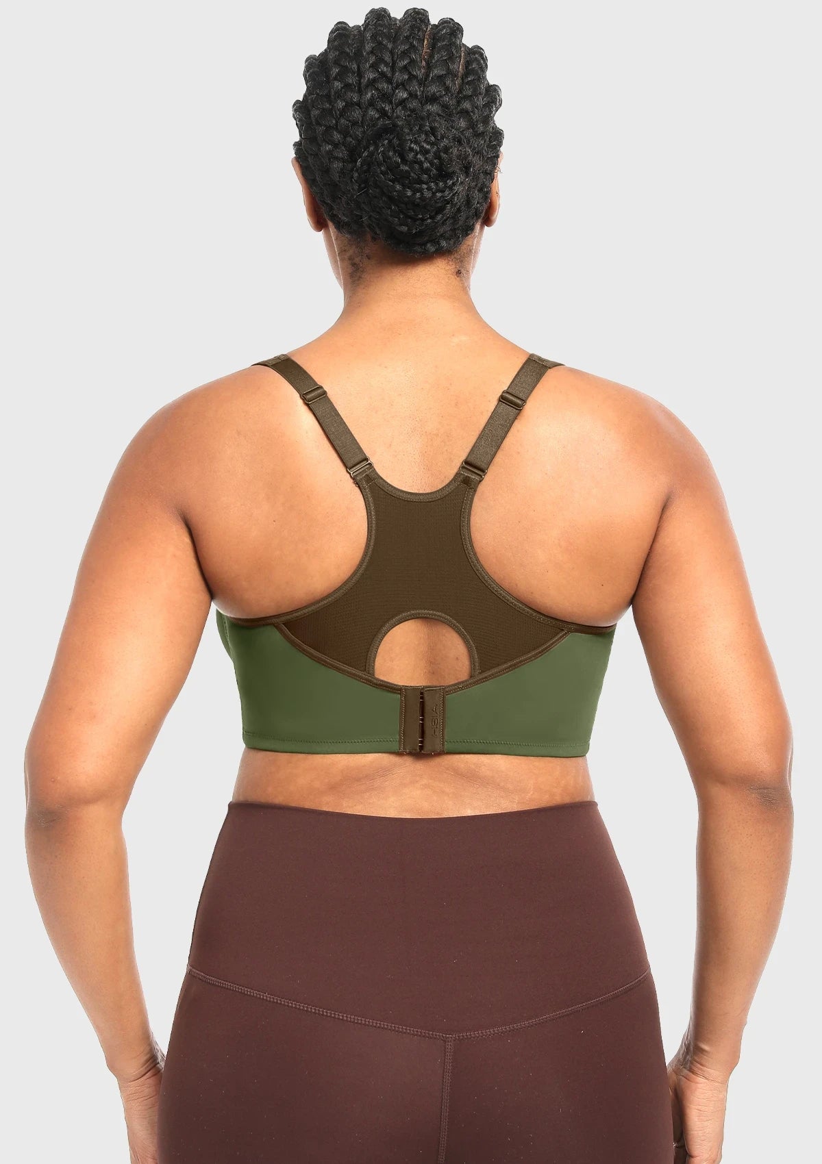 ComfyArc Unlined Outside Underwire Racerback Sports Bra - HSIA