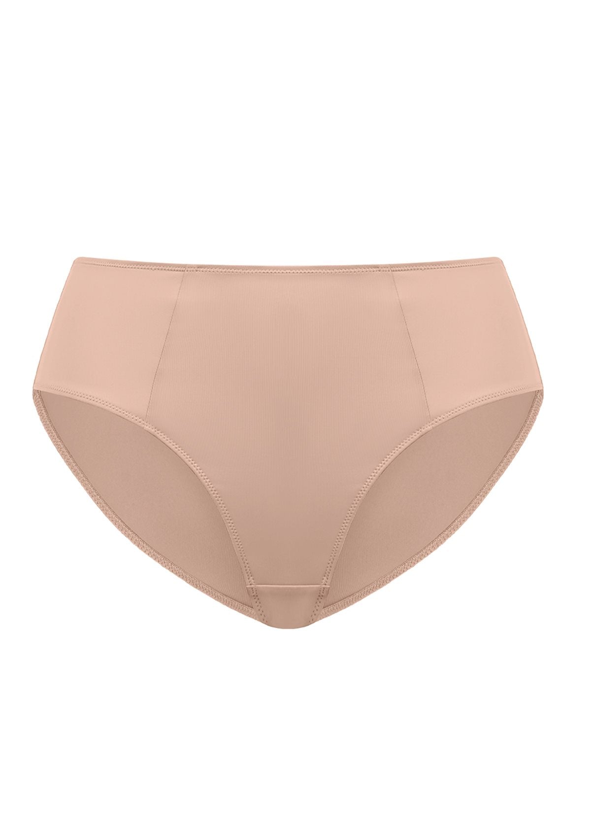 White background product shot of the Rosy Blush HSIA CoolComfort seamless panty, showcasing the flattering mid-rise cut and breathable 100% cotton crotch.