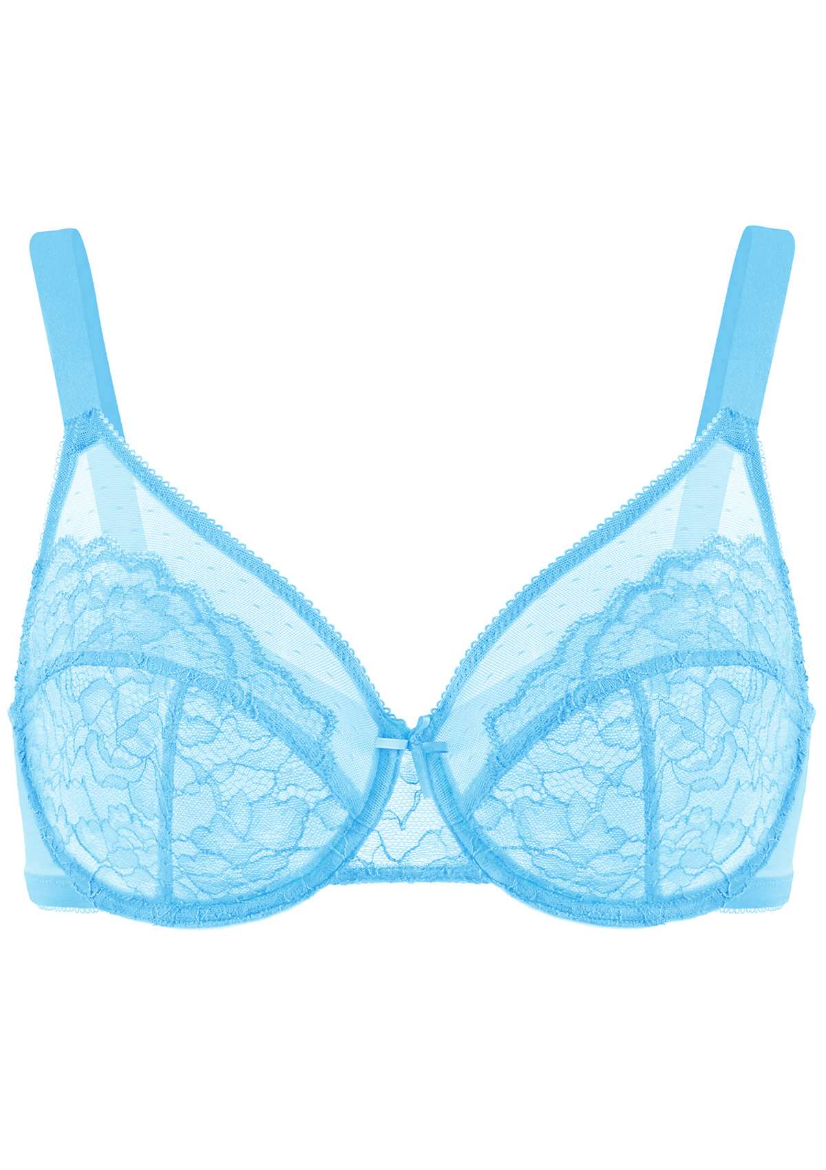 (Cardi B recommends)Enchante Capri Blue Lace Underwire Bra - HSIA