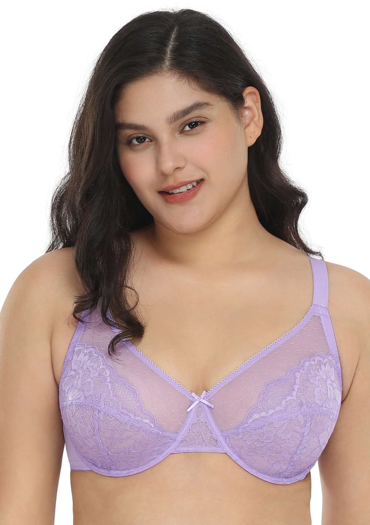 (Cardi B recommends)Enchante Unlined Non-padded Lace Underwire Bra - HSIA