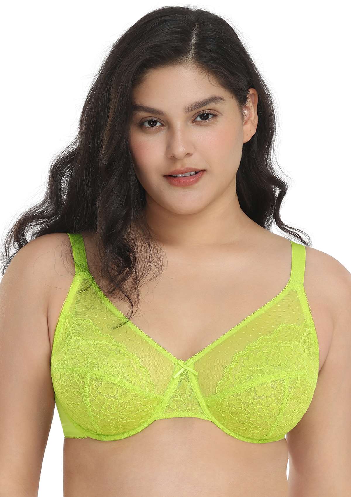 (Cardi B recommends)Enchante Unlined Non-padded Lace Underwire Bra - HSIA