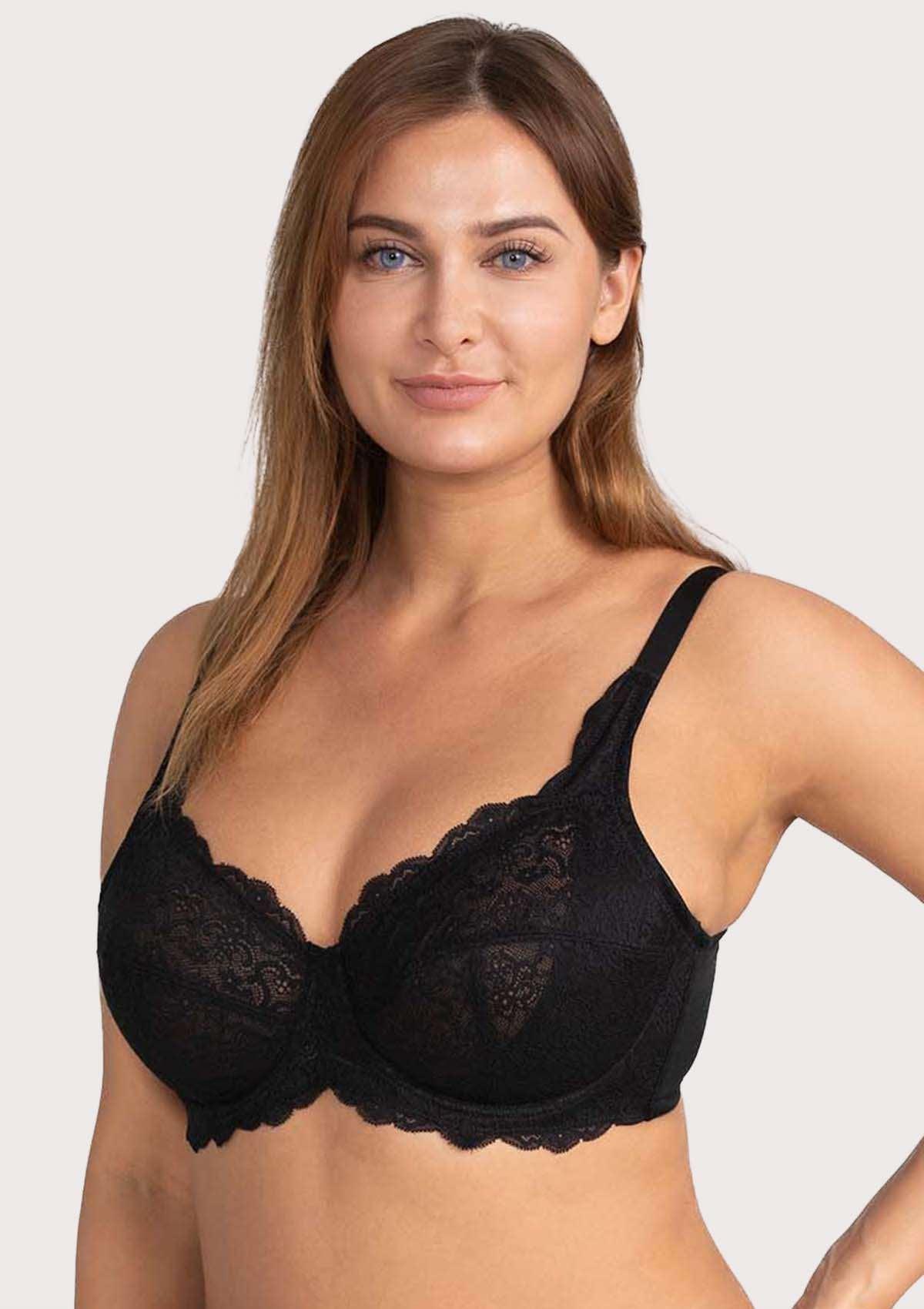 HSIA Black All-Over Floral Lace Bra Bundle - HSIA