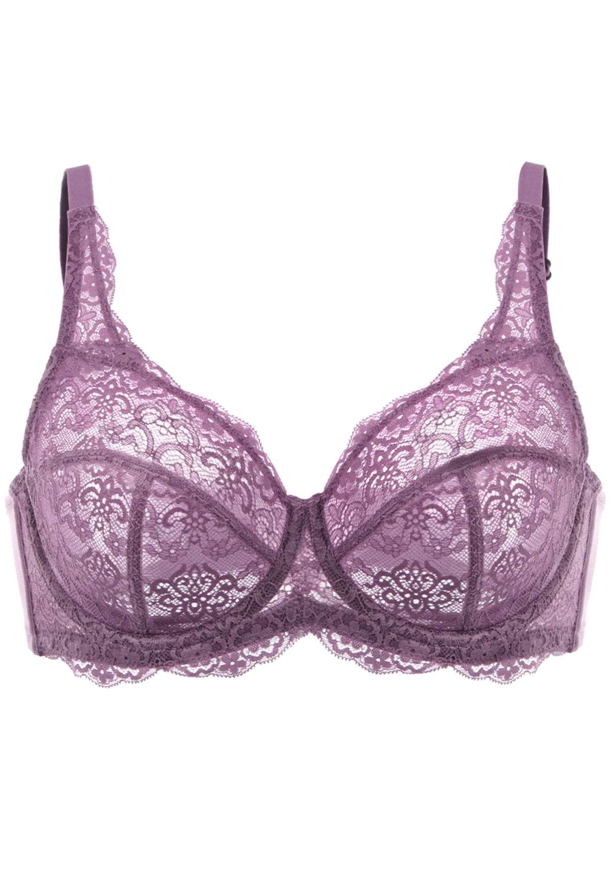 HSIA Dark Green All-Over Floral Lace Bra - HSIA