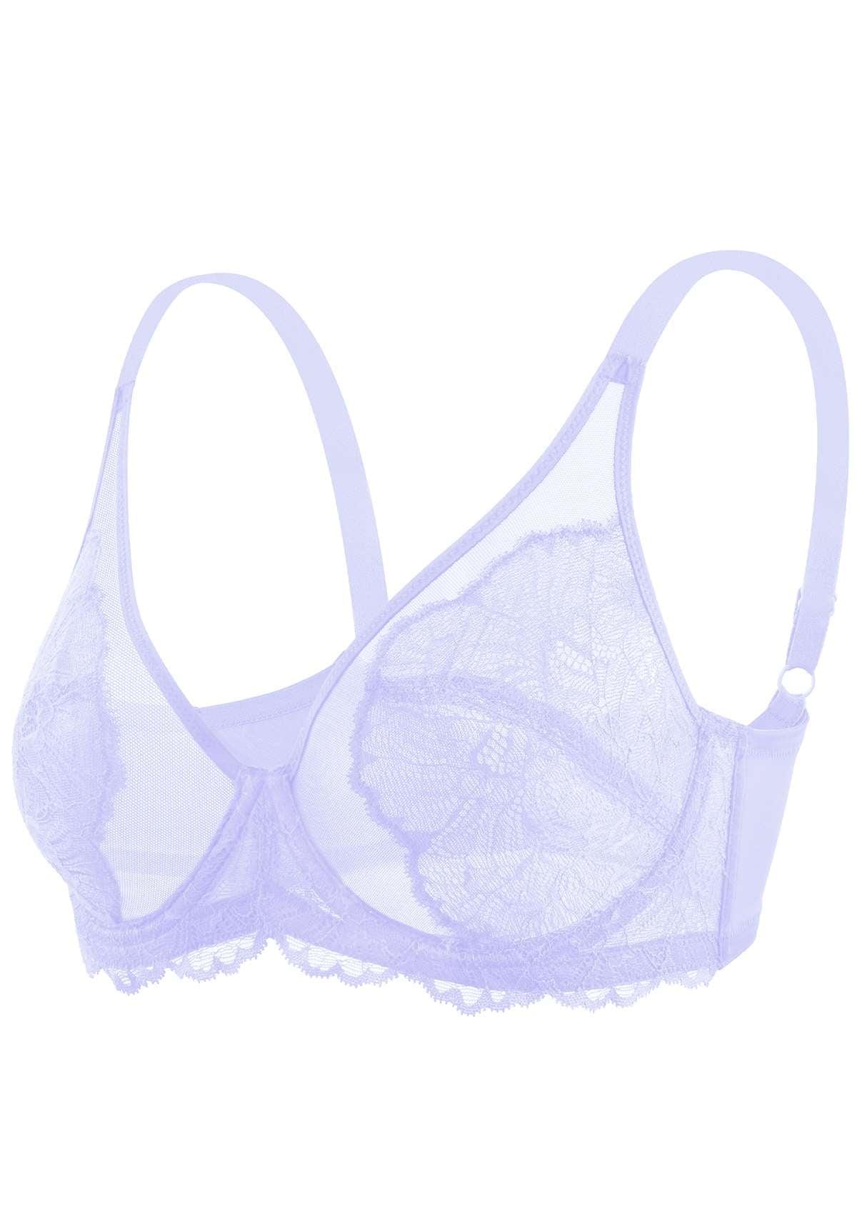 HSIA Blossom Pink Unlined Lace Bra - HSIA