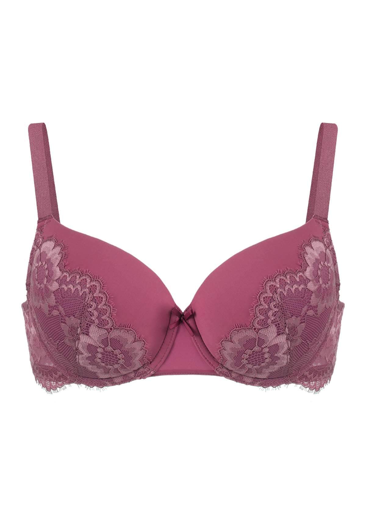 Lovelush Flower Trim Padded Underwire Bra Bundle - HSIA