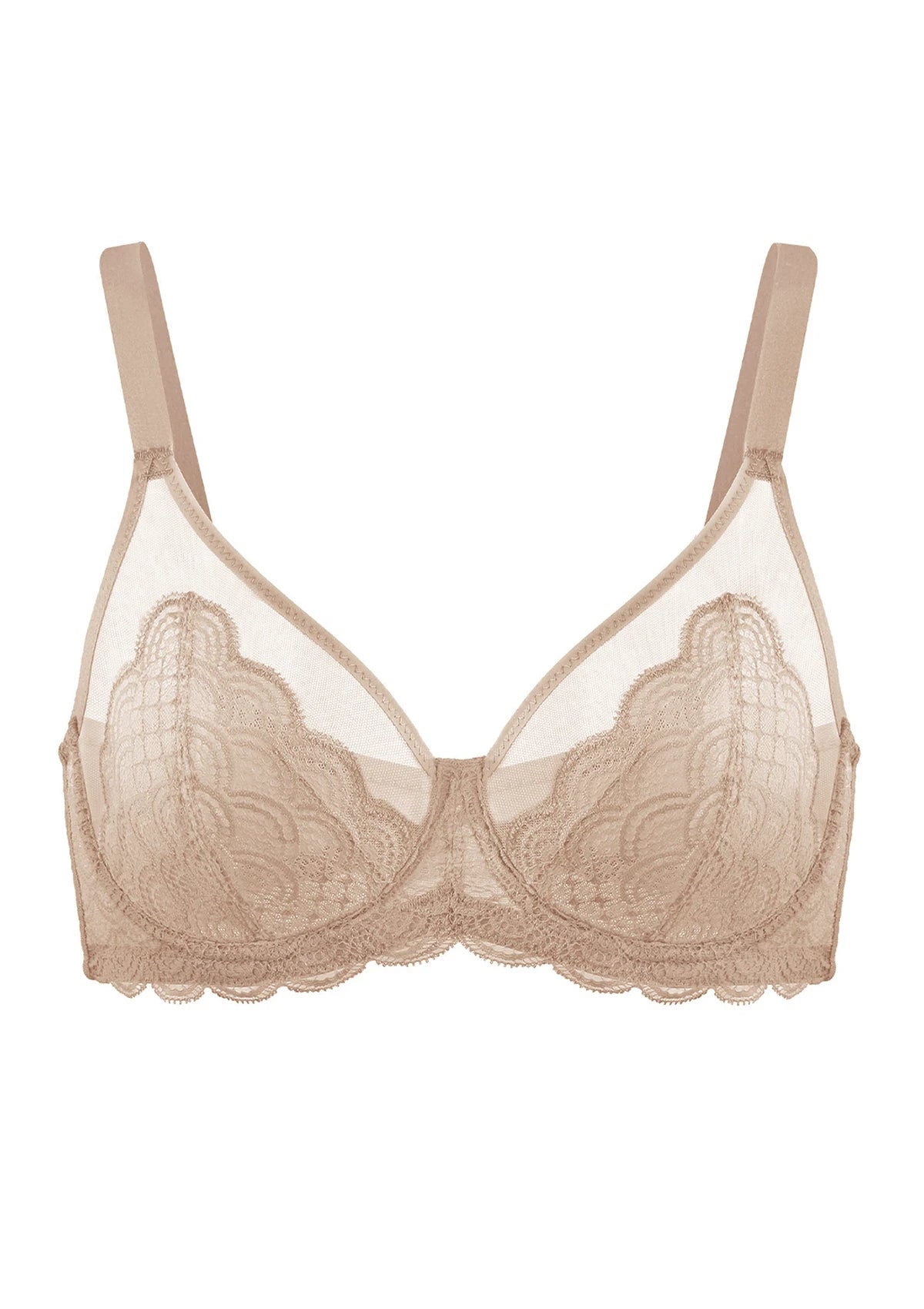 Mermaid Scales Lace Unlined Bra - HSIA