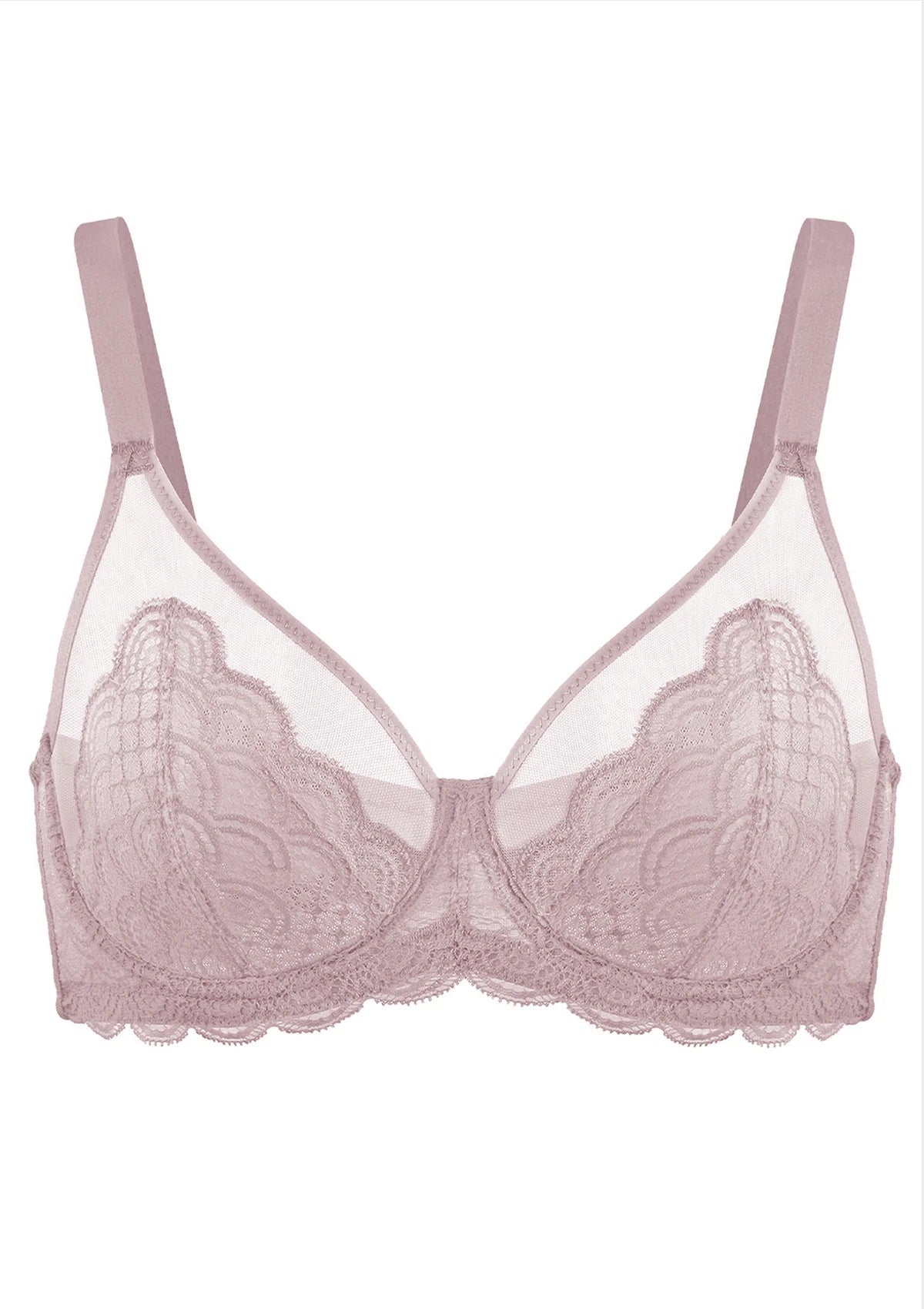 Mermaid Scales Lace Unlined Bra - HSIA