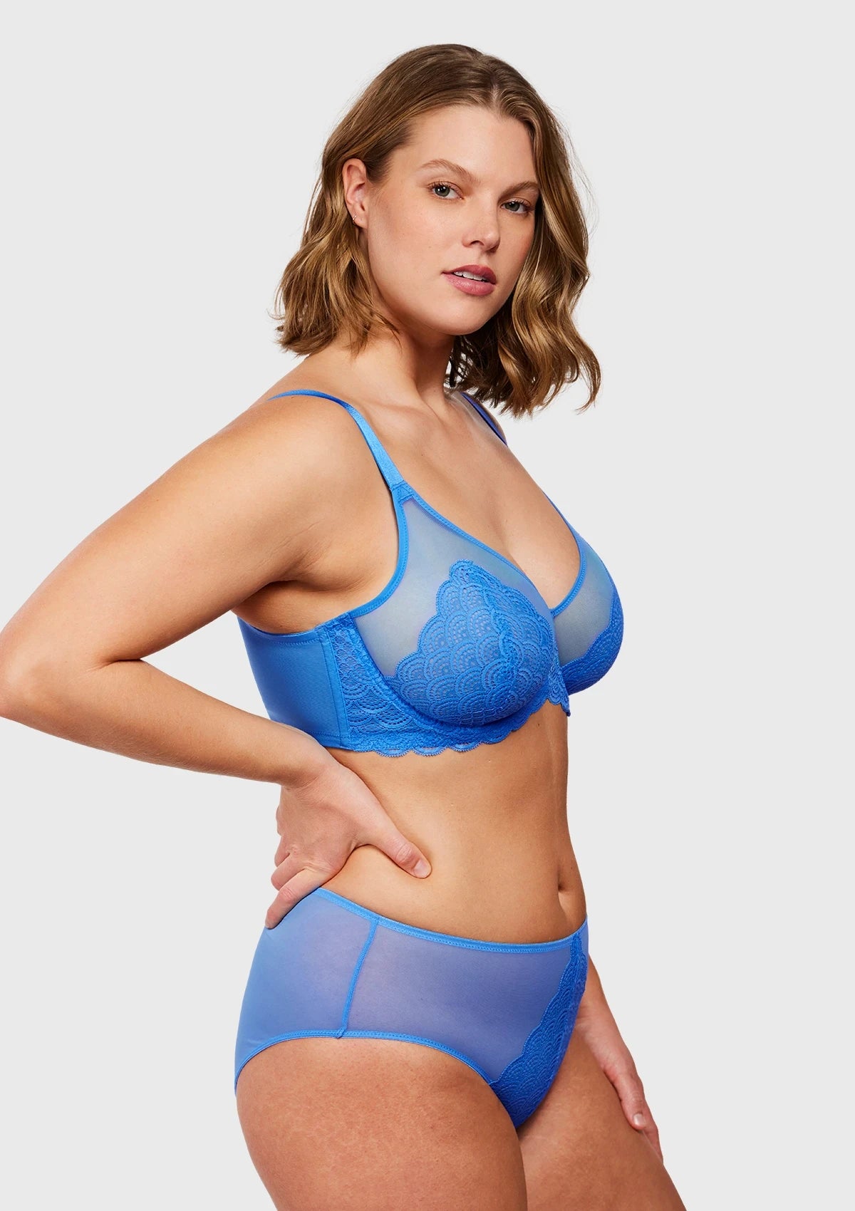 Mermaid Scales Lace Unlined Bra - HSIA