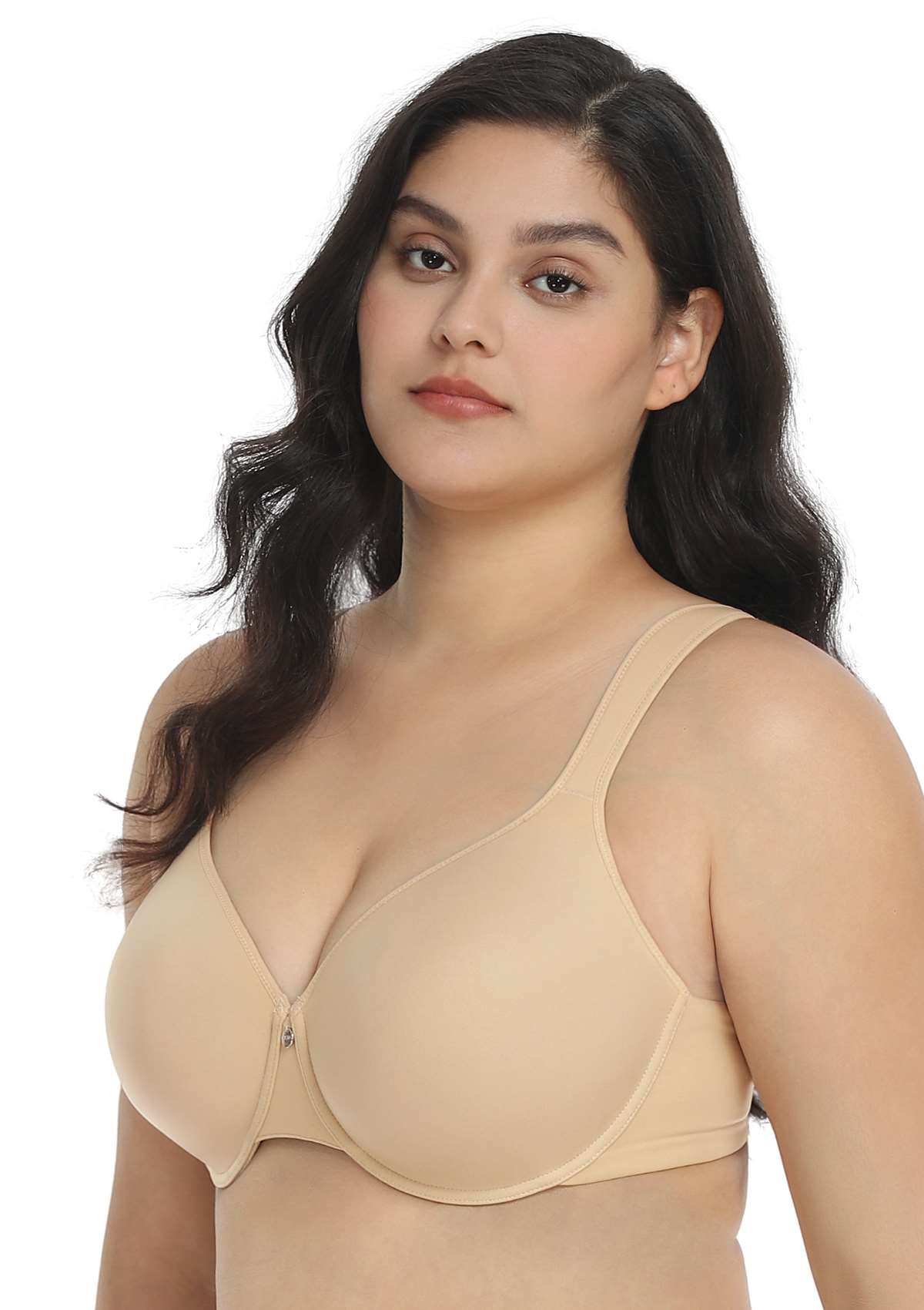 Patricia T-shirt Beige Lightly Padded Underwire Minimizer Bra - HSIA