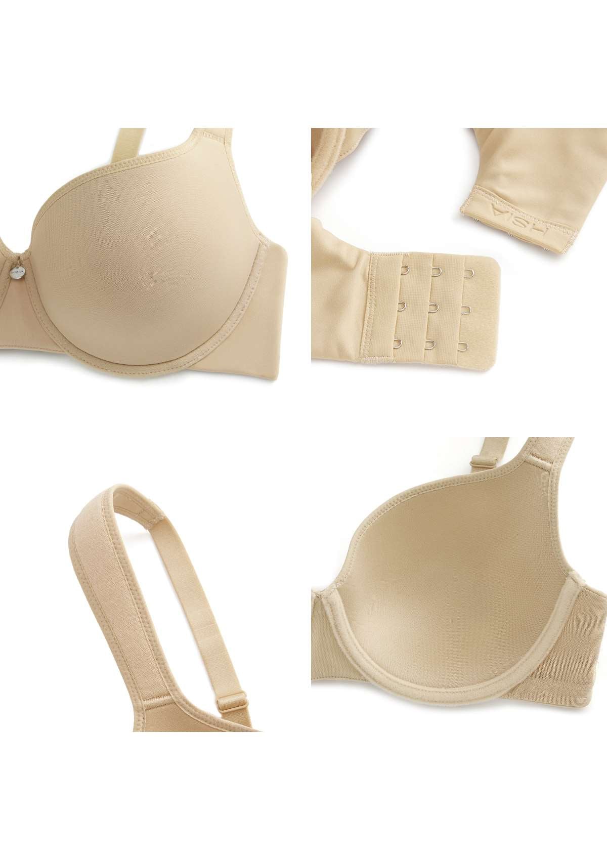 Patricia T-shirt Beige Lightly Padded Underwire Minimizer Bra - HSIA