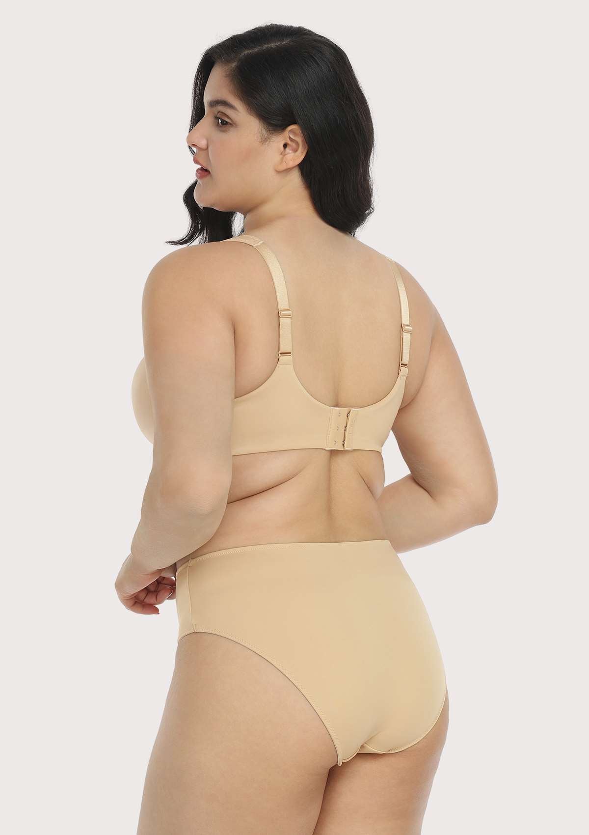 Patricia T-shirt Beige Lightly Padded Underwire Minimizer Bra - HSIA