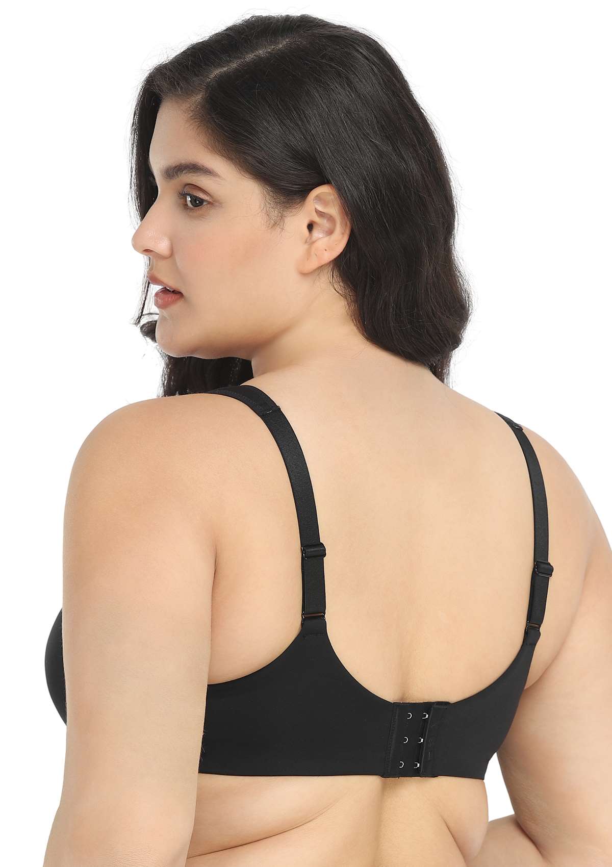Patricia T-shirt Black Lightly Padded Underwire Minimizer Bra - HSIA