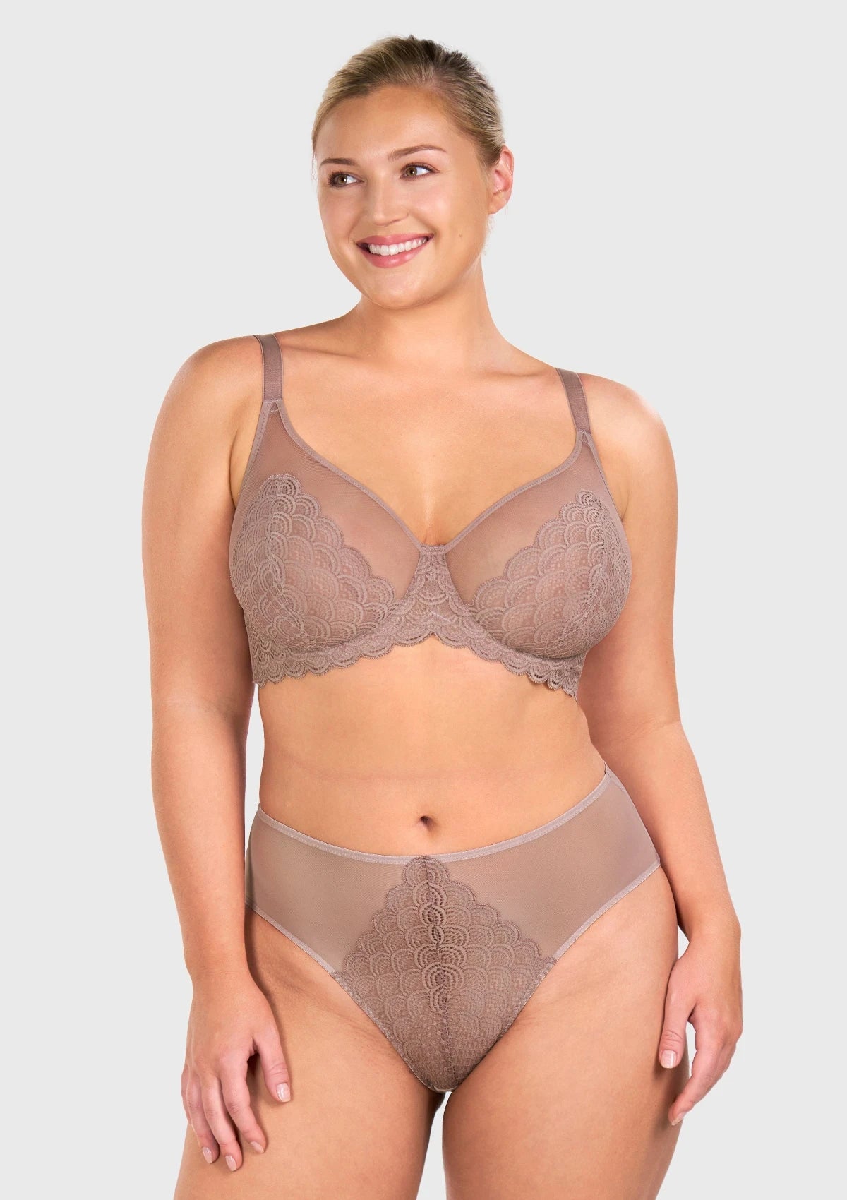 Mermaid Scales Lace Unlined Bra - HSIA