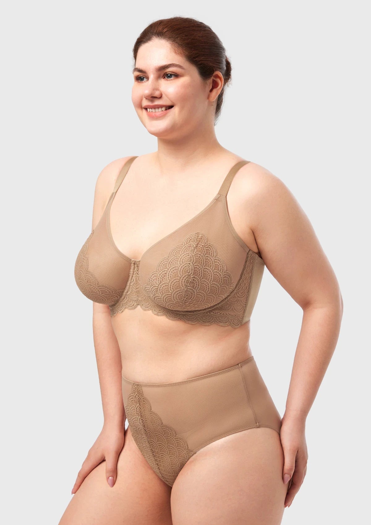 Mermaid Scales Lace Unlined Bra - HSIA