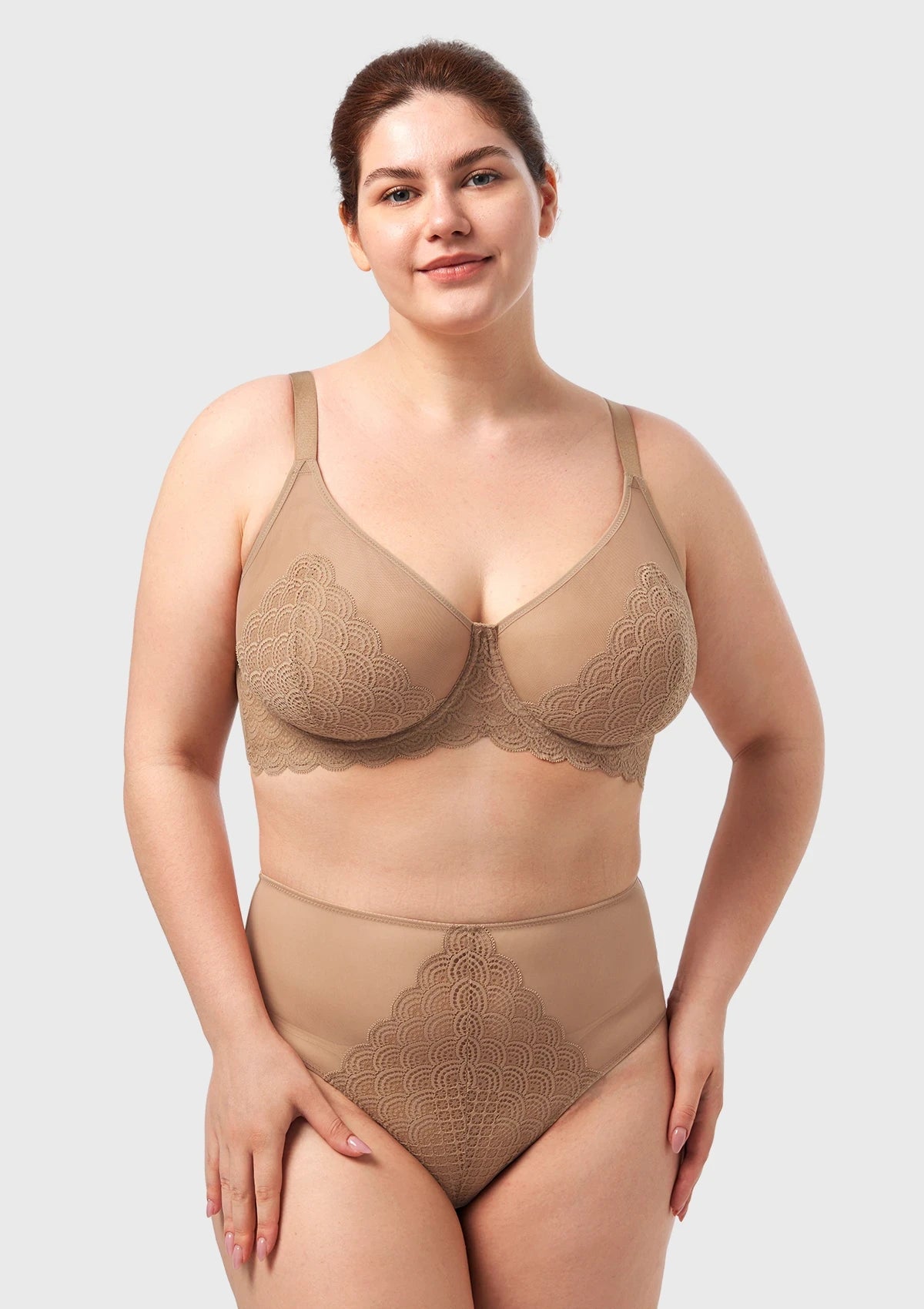 Mermaid Scales Lace Unlined Bra - HSIA