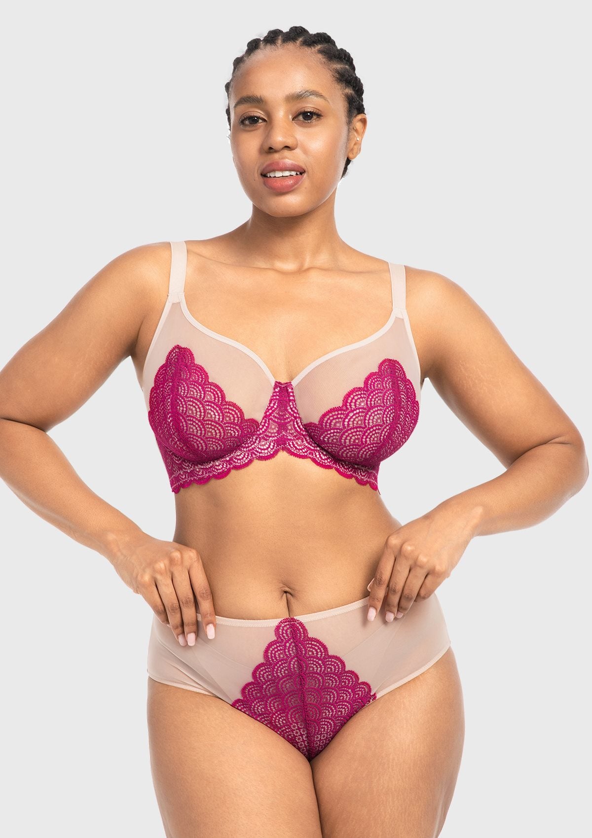 Mermaid Scales Lace Unlined Bra - HSIA