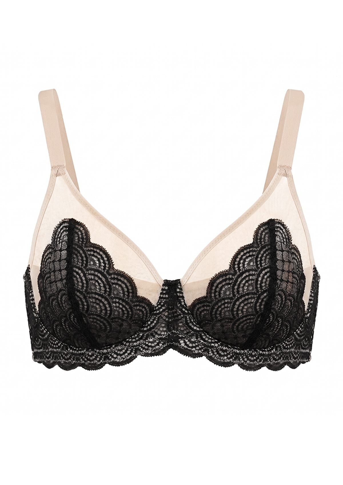Mermaid Scales Lace Unlined Bra - HSIA