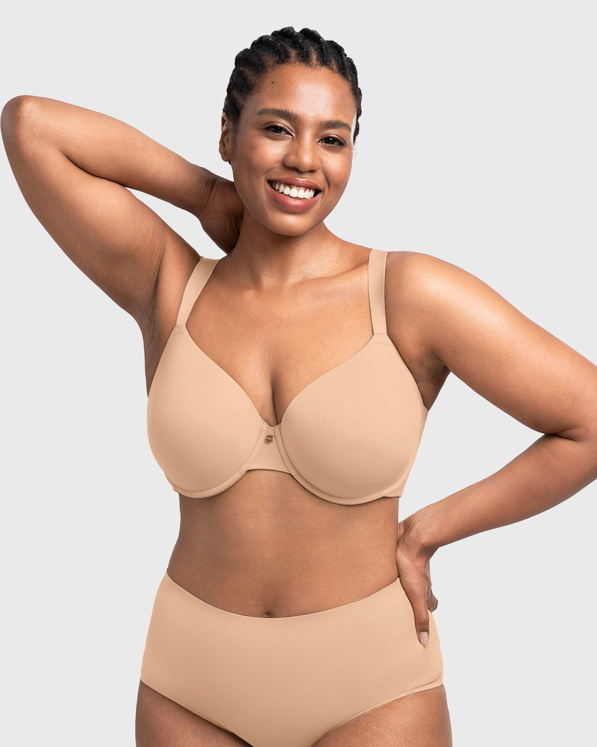 HSIA Miya SoftSense Comfort Lightly Lined T-shirt Back Smoothing Underwire Plus Size Bra Everyday Bra - HSIA