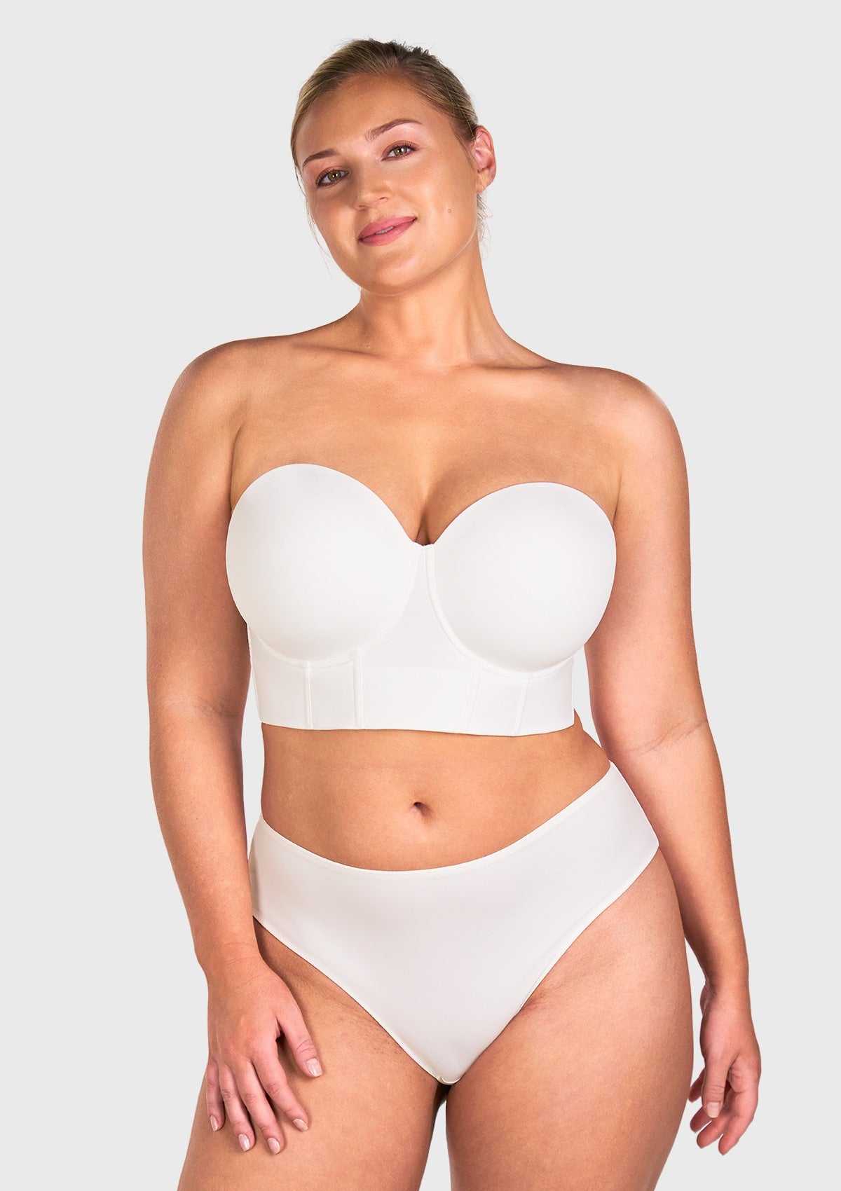 Seamless Cooling Longline Strapless Bra - HSIA