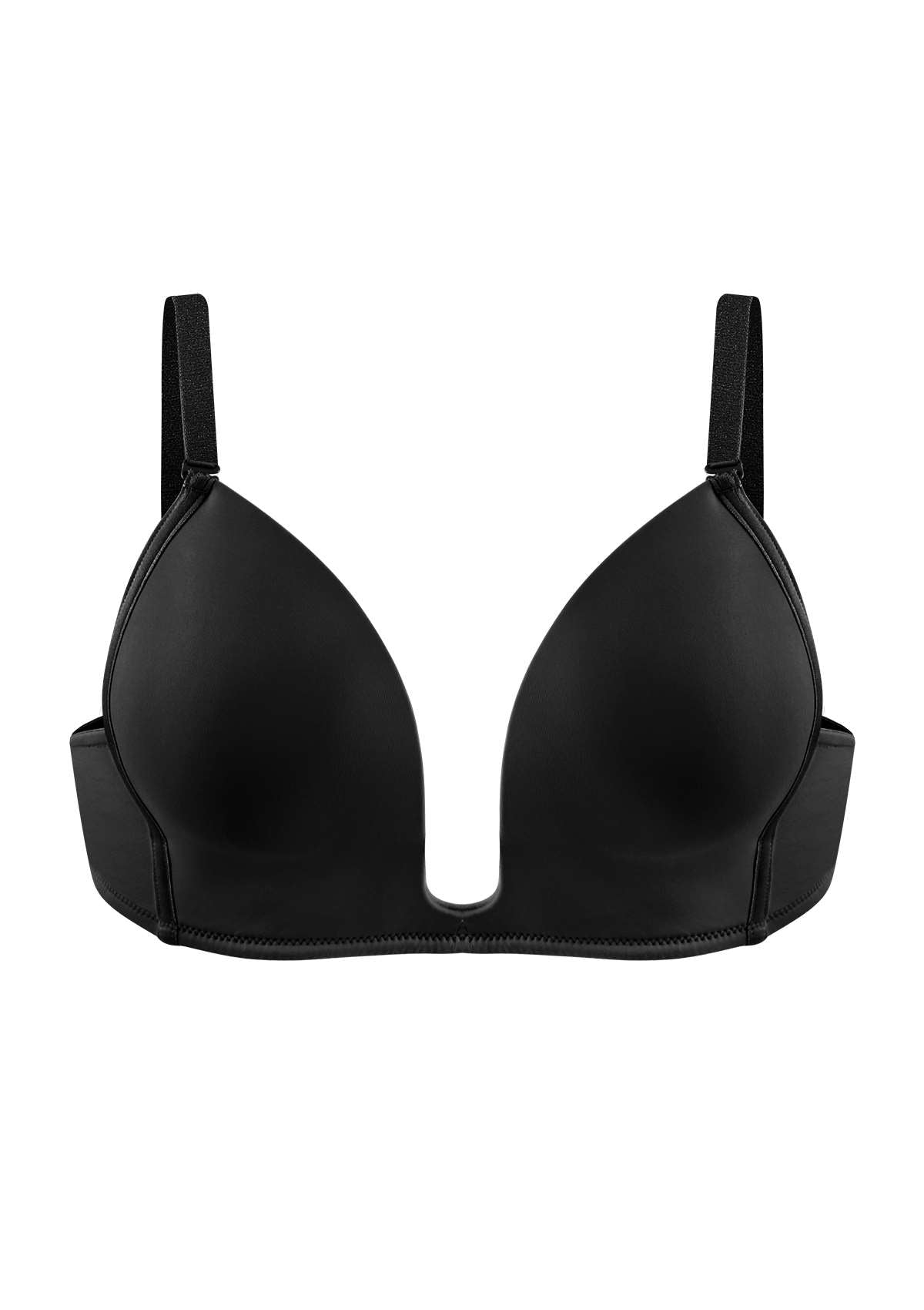 HSIA Deep U Plunge Push Up Low Back Wireless Bra - HSIA