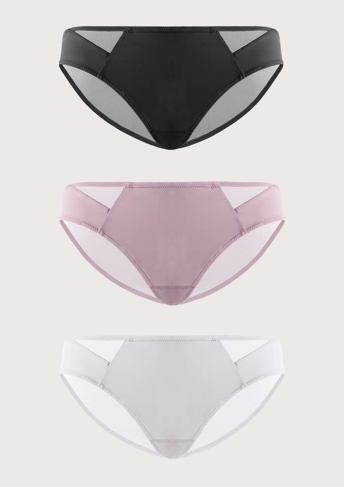 HSIA Geometric Breathable Bikini Panties 3 Pack - HSIA