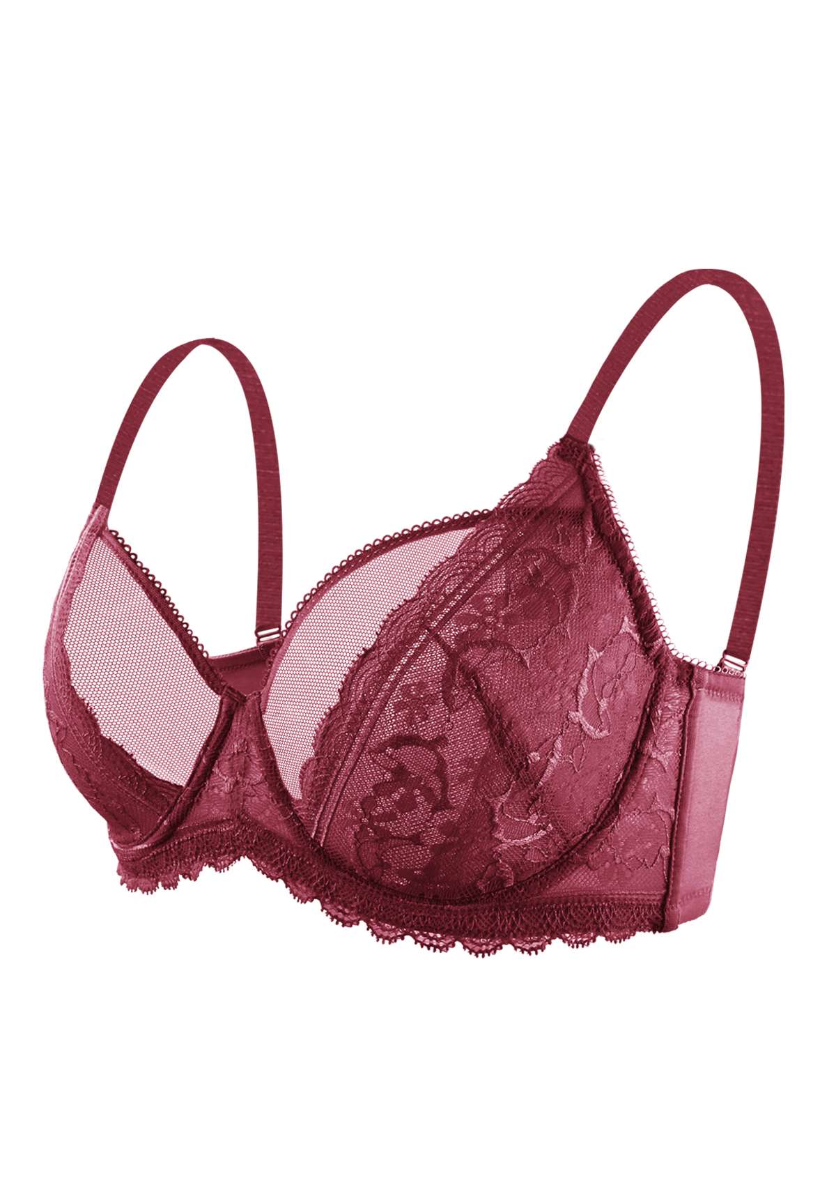 Anemone Unlined Dolphin Lace Underwire Bra - HSIA