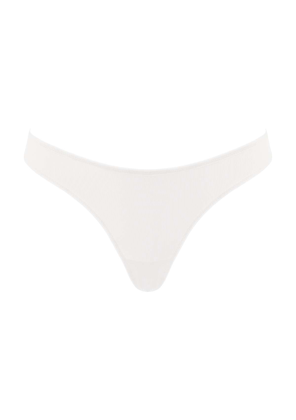 HSIA Ribbed Knit Cotton Thong Underwear 3 Pack - HSIA