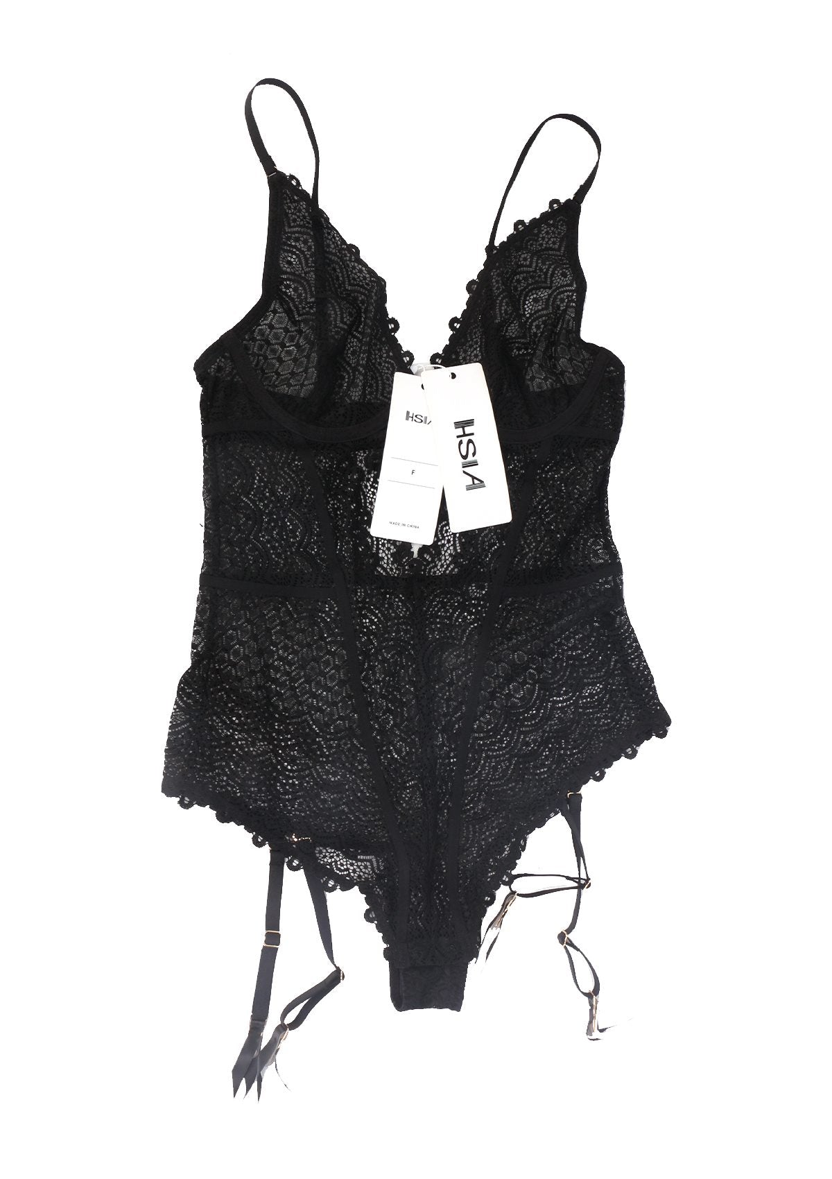 HSIA—Lovelush Unlined Underwire Lace Low Back Teddy - HSIA