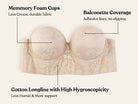 Daisy Lightly Padded Longline Underwire Strapless Balconette Bra - HSIA
