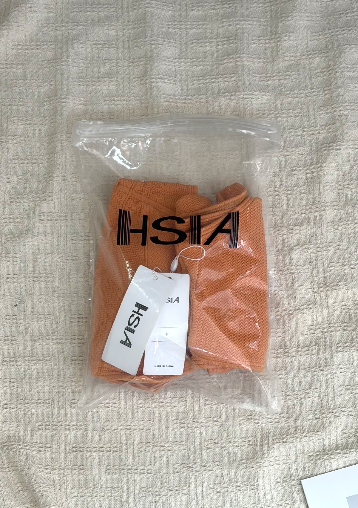 HSIA—V-wire Plunge Textured Two-piece Bikini Set - HSIA