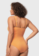 Enchante Bra V-wire Plunge Textured One-piece Cutout Swimsuit - HSIA