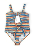 HSIA CoolComfort Multiway Multi-colored Striped One-piece Swimsuit - HSIA