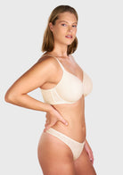 AirMesh Lace Detail Mesh Lightly Padded Full Coverage Underwire T-Shirt Bra - HSIA