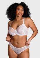 Anemone Unlined Dolphin Lace Underwire Bra - HSIA