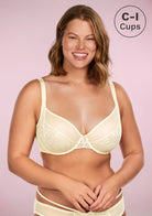 Azalea Champagne Lace Unlined Underwire Bra - HSIA