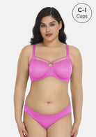 Billie Cross Front Strap Barbie Pink Smooth Sheer Mesh Underwire Bra - HSIA